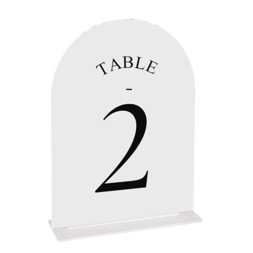 Arch White Table Numbers