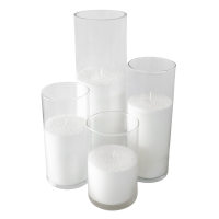 Hurricane Vases with Pearled Wax