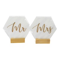 Acrylic Mr and Mrs