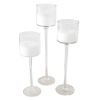 Stemmed Candleholders with Pearled Wax